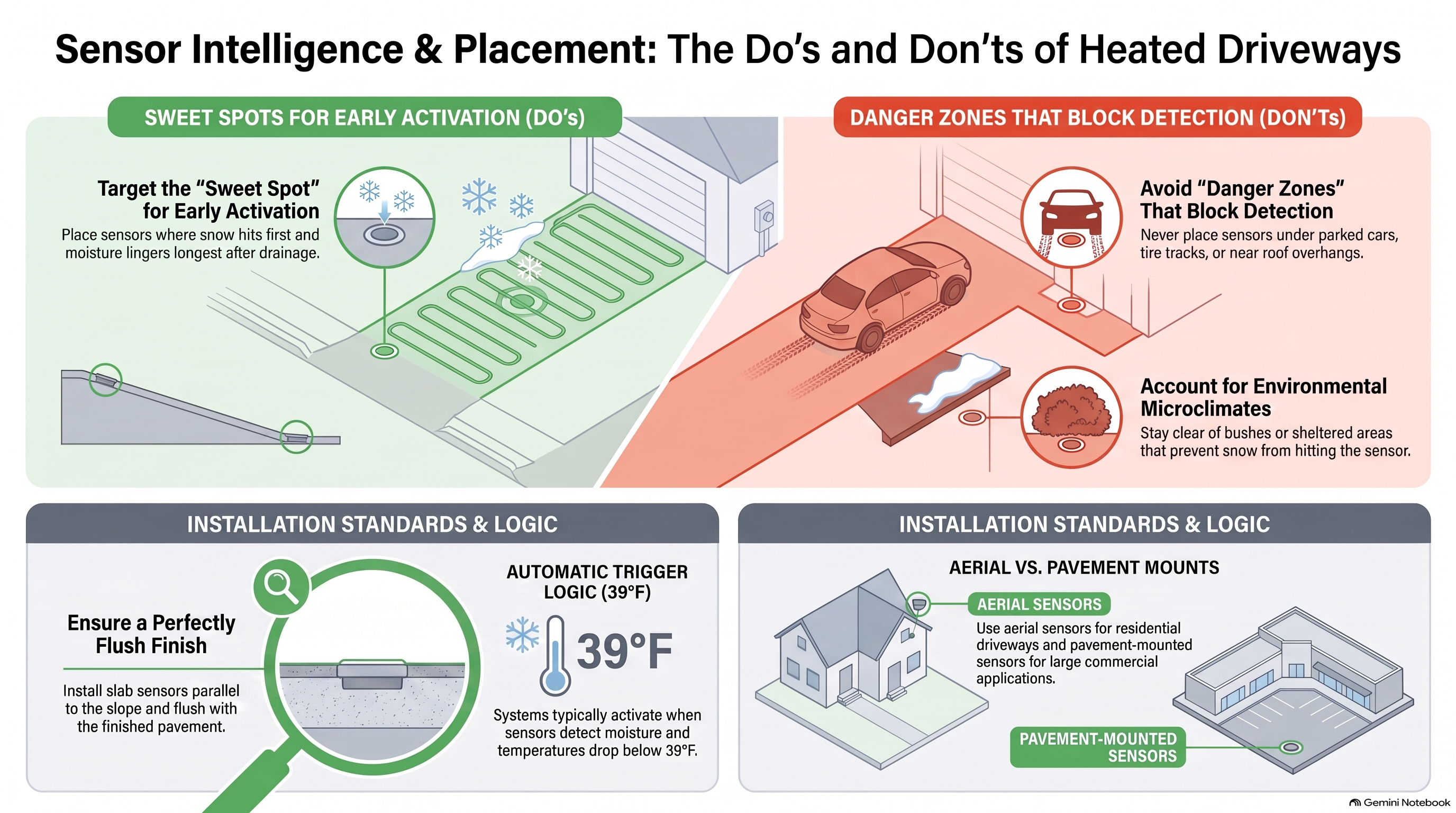 Heated Driveway Sensor Placement Guide
